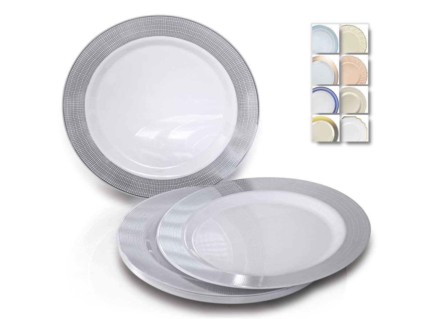 Amazon.co.jp: Occasions 使い捨てプラスチック皿 120パック 厚手 結婚